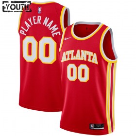 Barn Atlanta Hawks Tröja Benutzerdefinierte 2020-2021 Nike Icon Edition Swingman